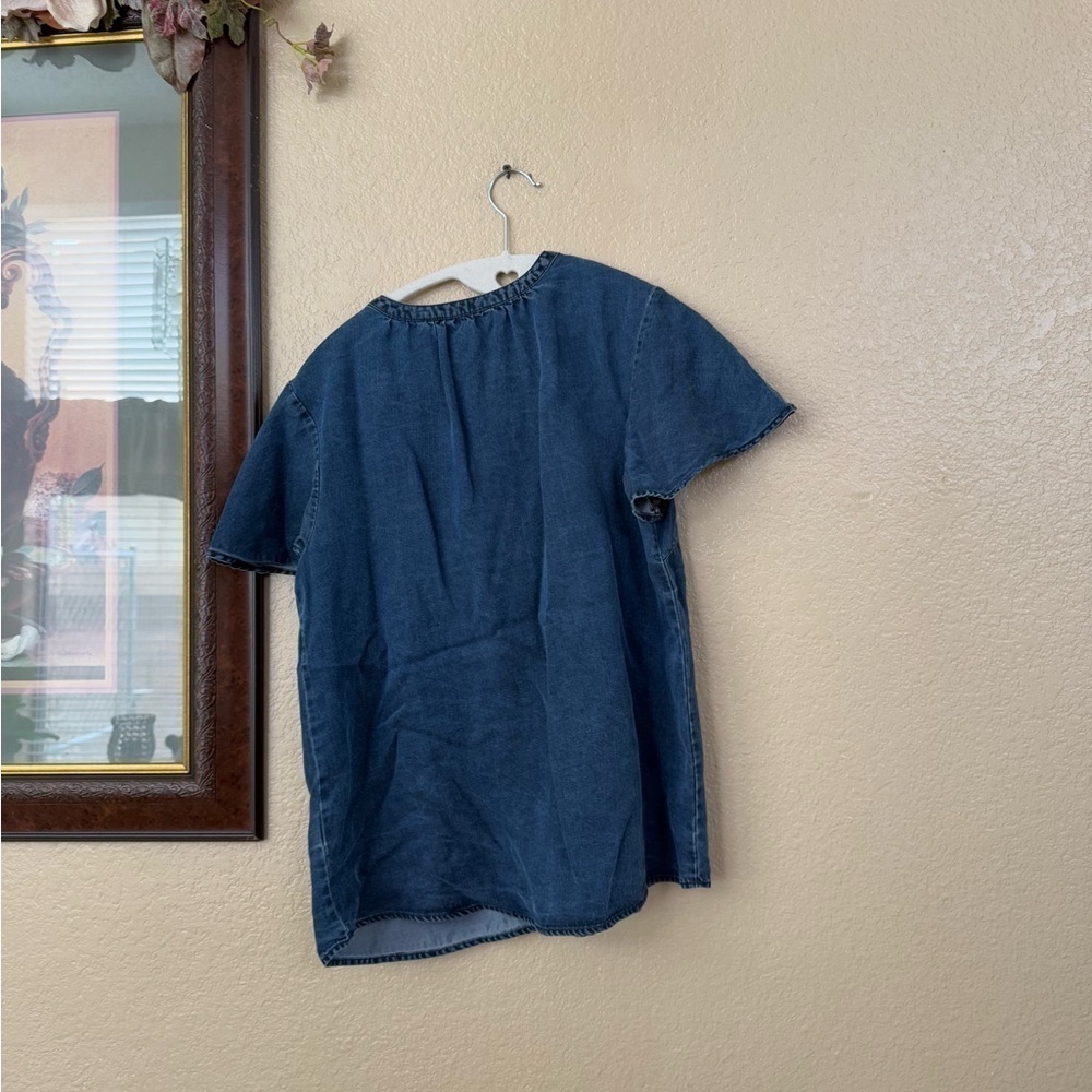 soft surroundings chambray denim shirt size XSmall - Picture 4 of 4